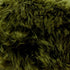 Native Home Lifestyle Olive Green Metal Sheepskin Stool